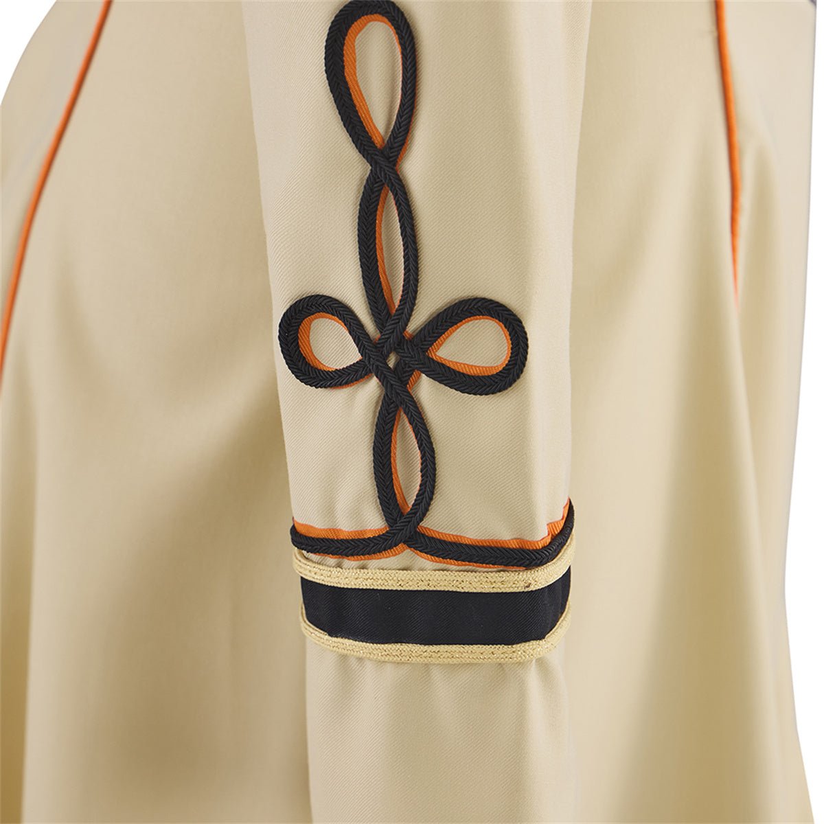 Abrigo Militar Beige de Longitud Media – Disfraz de Cosplay Medieval - Fantasia Cosera