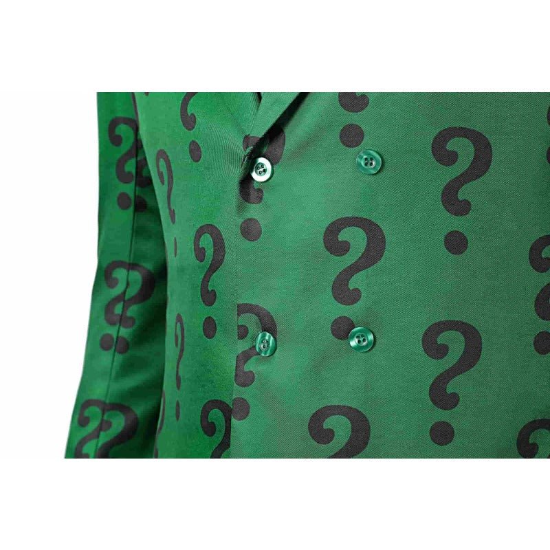 Traje de Riddler Edward Nygma Verde - Disfraz de Villano de Batman para Hombres - Fantasia Cosera