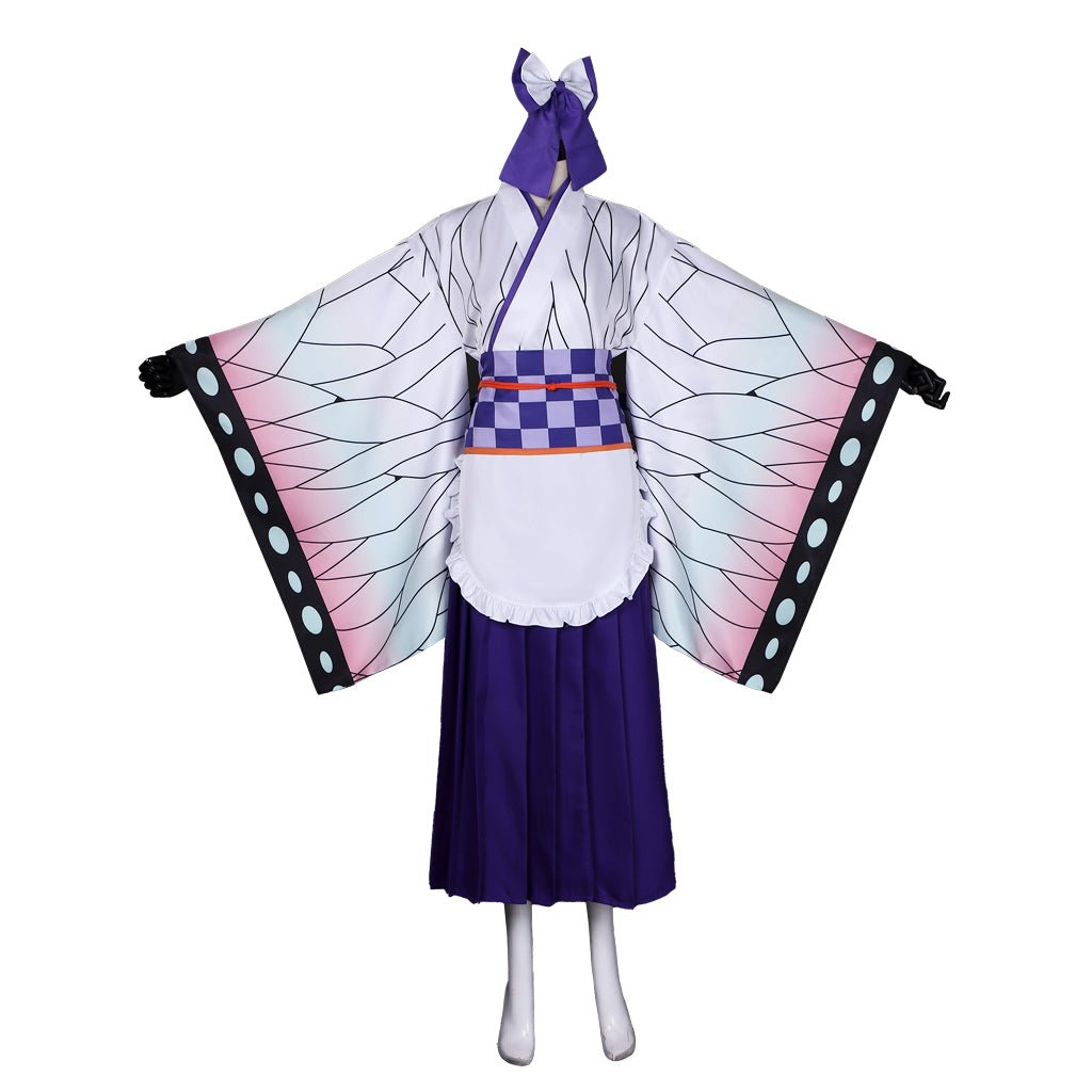 Vestido de Cosplay de Kochou Shinobu de Demon Slayer: Kimetsu no Yaiba - Estilo Lolita Maid - Fantasia Cosera
