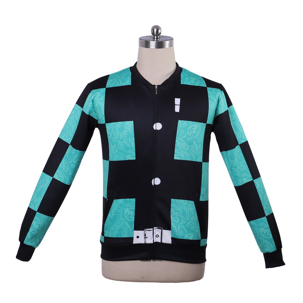 Chaqueta con Cremallera de Kamado Tanjirou de Demon Slayer – Traje de Cosplay de Anime - Fantasia Cosera