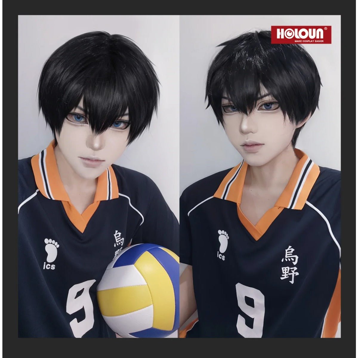 Disfraz de Cosplay de Kageyama Tobio de Haikyuu!! Camiseta y Peluca NO.9 Uniforme de Voleibol del Instituto Karasuno - Fantasia Cosera
