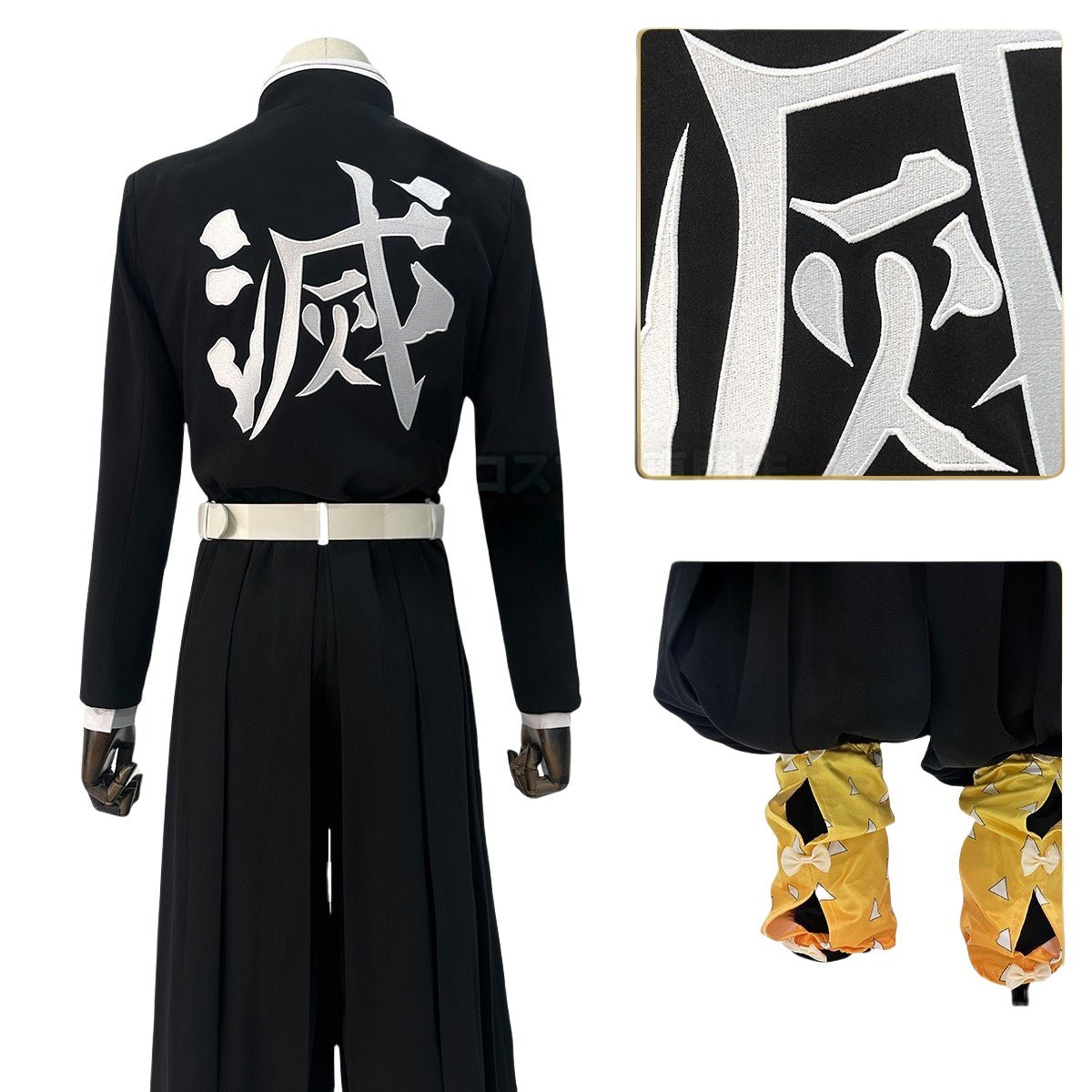 Traje de Cosplay de Zenitsu Agatsuma de Demon Slayer: Kimetsu no Yaiba - Fantasia Cosera