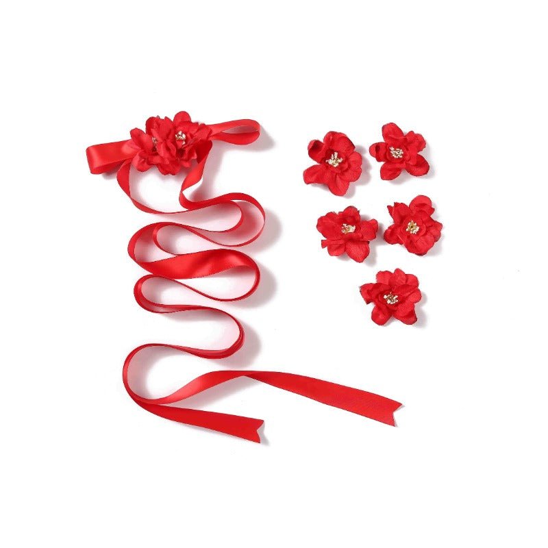 Vestido Rojo sin Tiras de Aerith FF7 Disfraz de Cosplay para Halloween y Fiestas - Fantasia Cosera