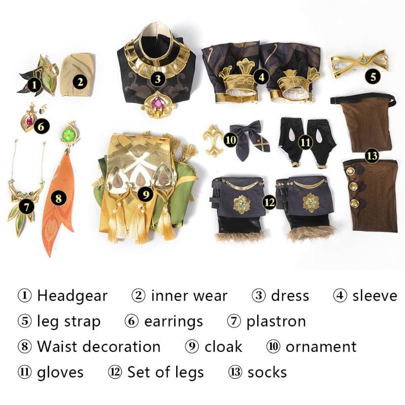 Traje de Cosplay de Collei de Genshin Impact Ver.2 - Atuendo Oficial del Personaje - Fantasia Cosera