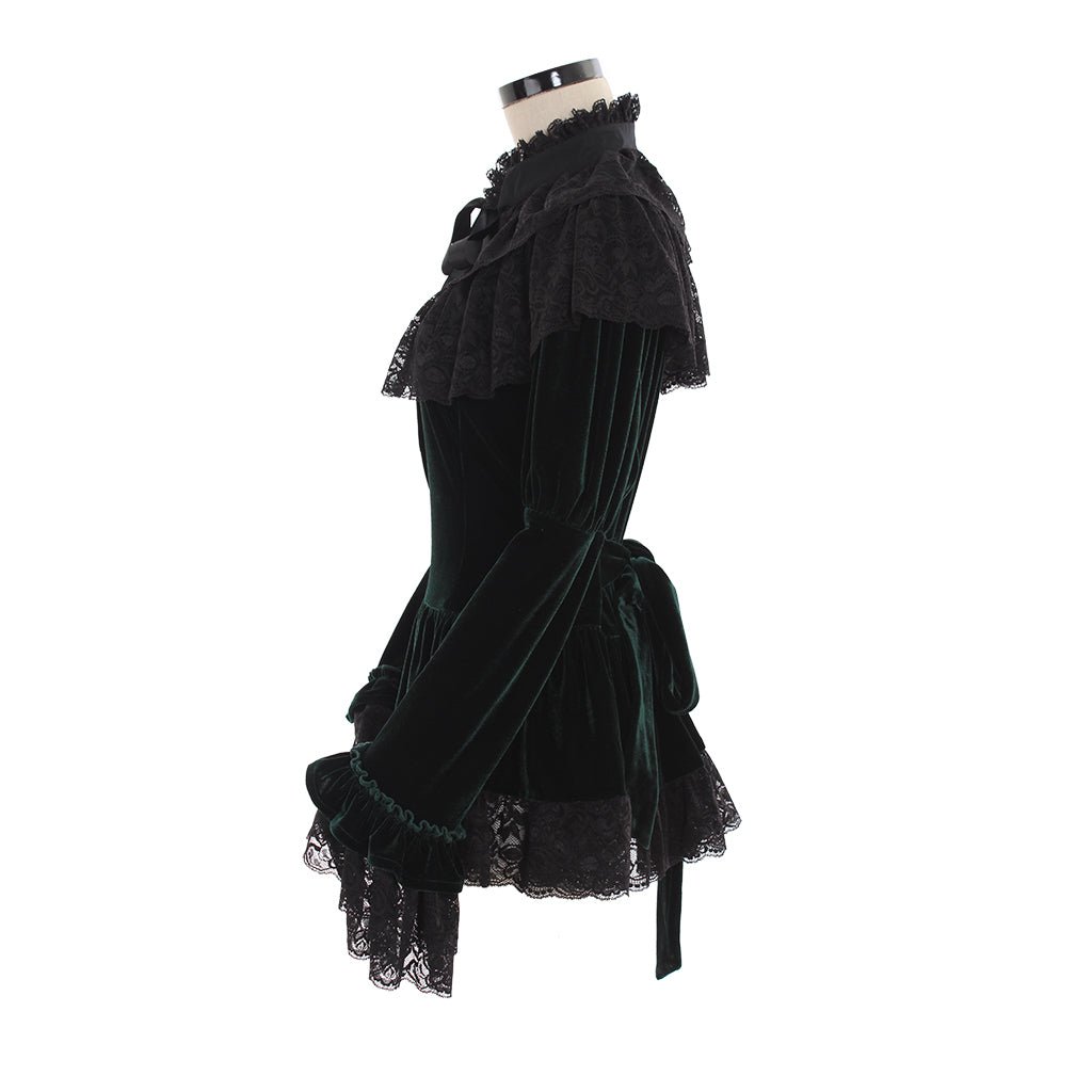 Blusa Lolita Sin Tirantes Mangas Trompeta Chiffon para Mujeres y Niñas - Fantasia Cosera