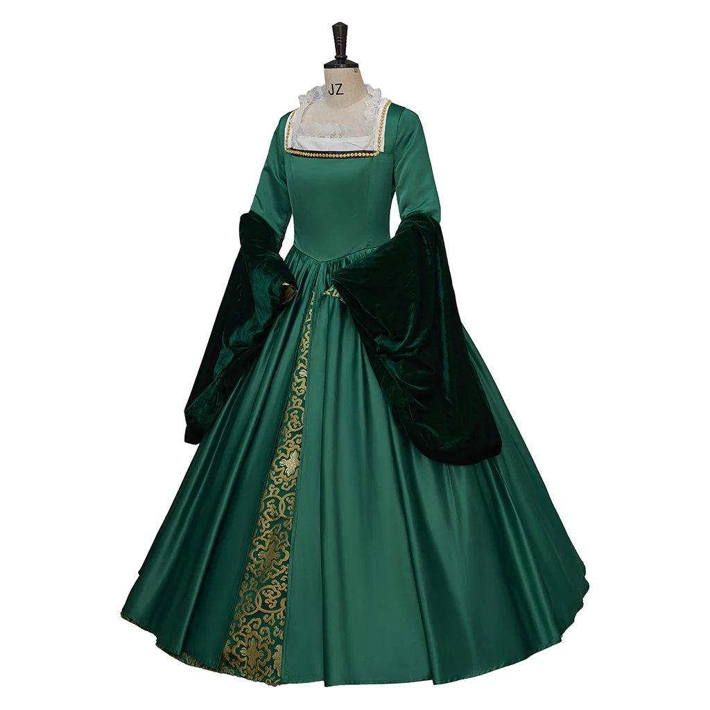 Disfraz de Cosplay Reina Isabel Tudor Verde - Vestido Inspirado - Fantasia Cosera