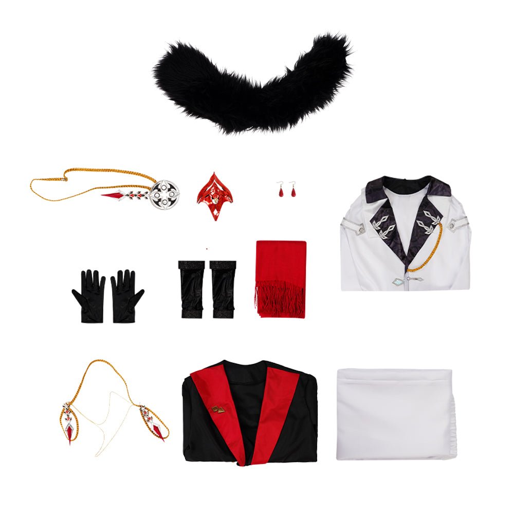 Traje de Genshin Impact Fatui Cloak para Pierr Pantalone Tartaglia Harlequin Doctor Sandrone Columbina Regretor - Fantasia Cosera