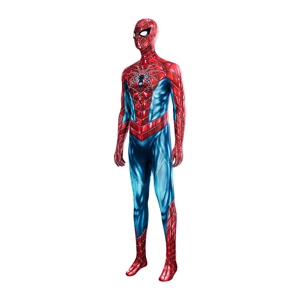 Traje de Cosplay de Peter Parker de Marvel Spider-Man 2 - Traje de Batalla Azul y Rojo para Halloween - Fantasia Cosera