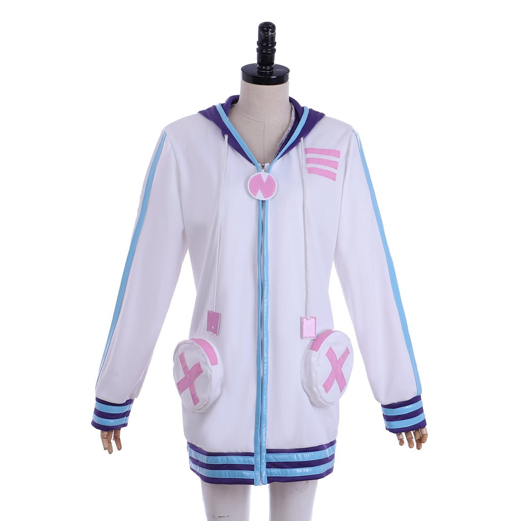 Sudadera Cosplay de Hyperdimension Neptunia | Chaqueta con Cremallera de Purple Heart | Sudadera Unisex para Cosplay - Fantasia Cosera