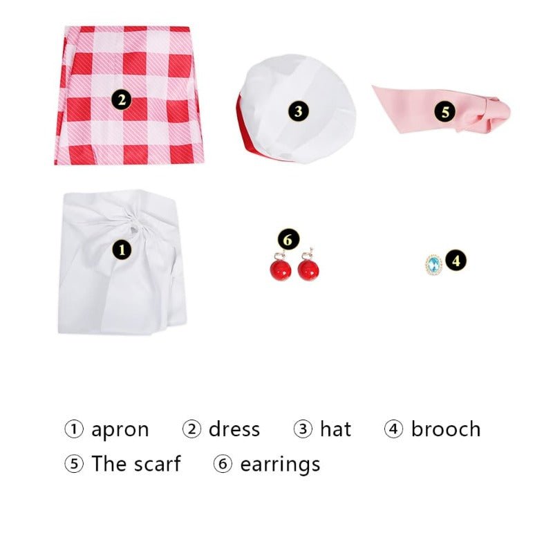 Traje de Cosplay de Princesa Peach: Showtime! Panadería Peach para Adultos y Niños - Fantasia Cosera