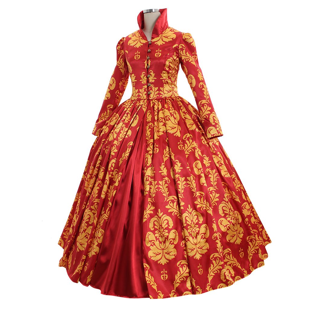 Vestido de Boda Renacentista Medieval Rojo | Vestido de Baile para Mujer Hecho a Medida - Fantasia Cosera