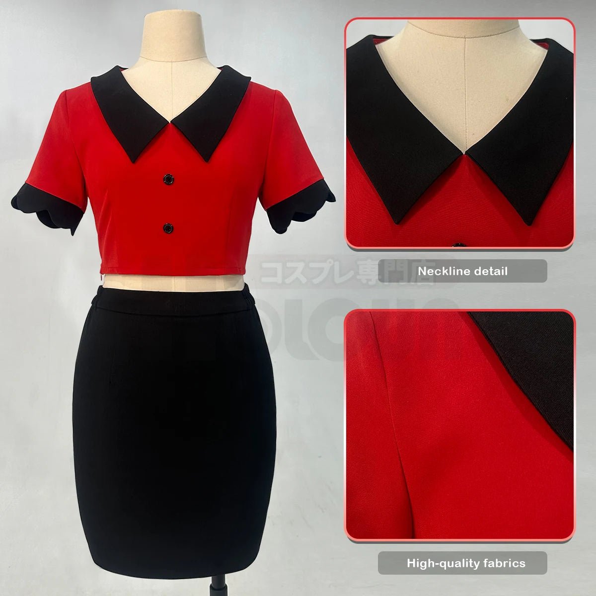 Traje de Cosplay de Vaggie de Haz Hotel con Peluca, Falda Larga, Rosa Gris Plateada y Peine de Red para Convenciones y Halloween - Fantasia Cosera