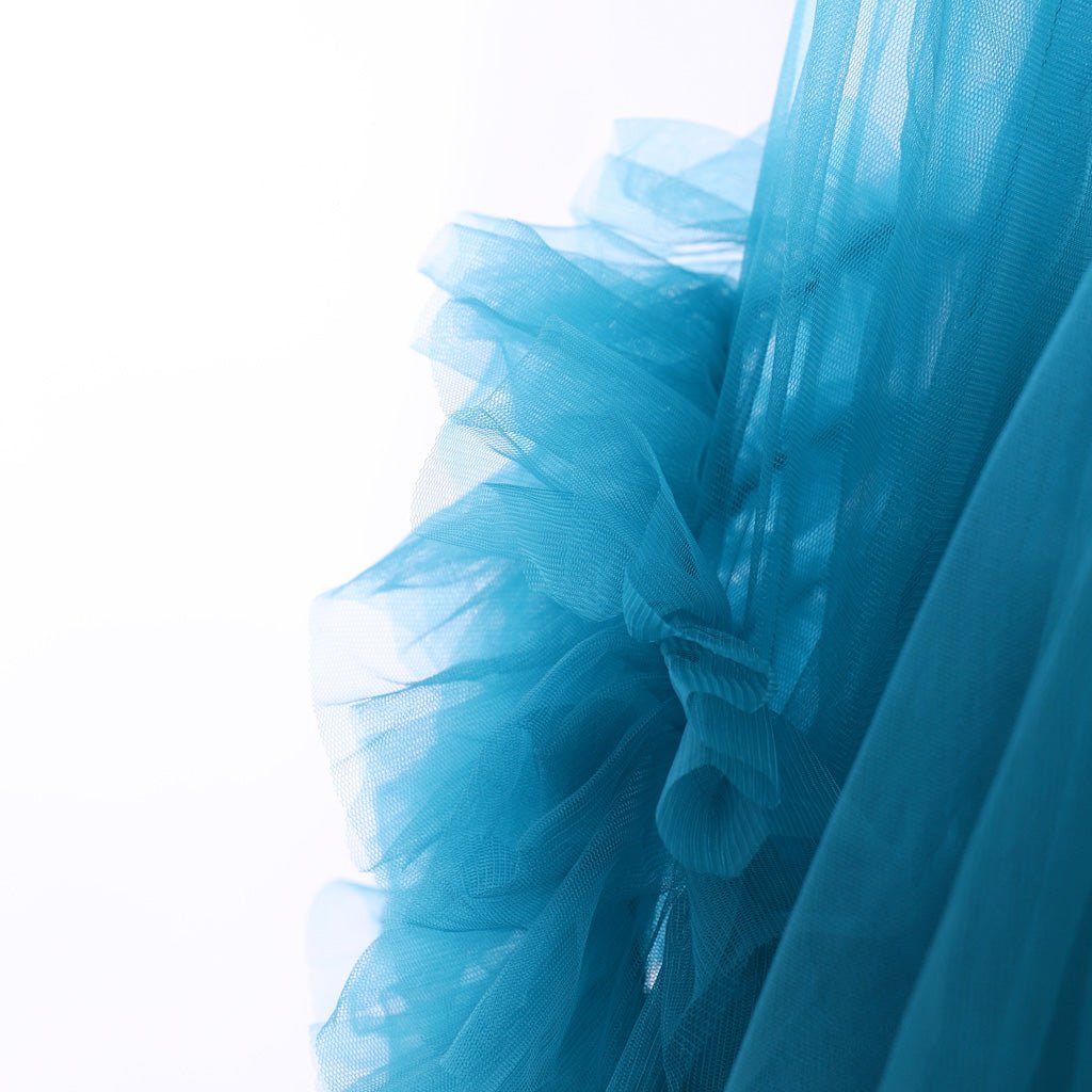 Elegante Bata de Novia Boudoir | Siglo XVIII Medieval Azul Tul Largo Pijama para Mujer - Fantasia Cosera