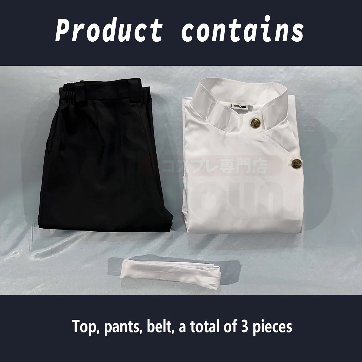 Traje de Cosplay de Yuta Okkotsu Jujutsu Kaisen Anime con Peluca Rosa Sintética, Chaqueta y Pantalones Negros - Fantasia Cosera