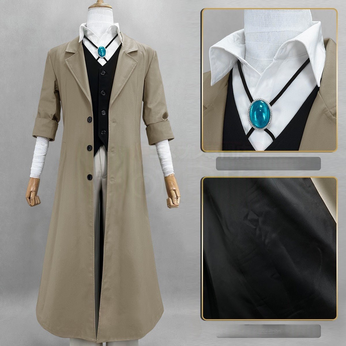 Traje de Cosplay de Dazai Osamu de Bungo Stray Dogs - Alta Calidad - Fantasia Cosera