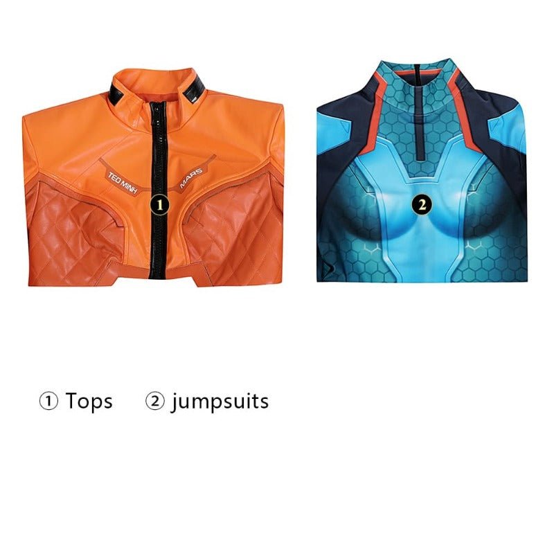 Traje de Cosplay de Juno de Overwatch 2 Azul para Mujeres para Halloween y Carnaval - Fantasia Cosera