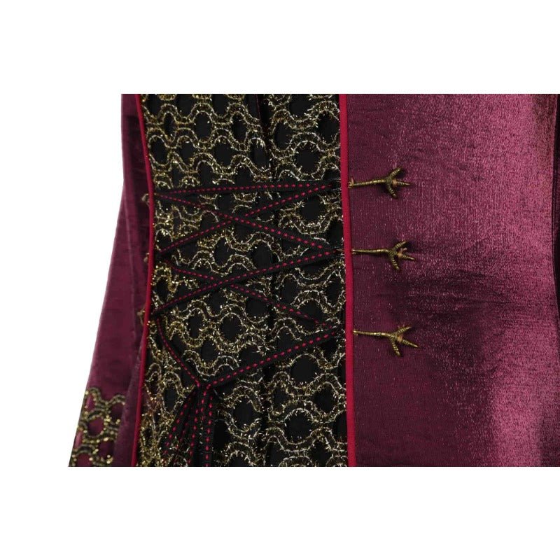 Disfraz de Cosplay de Rhaenyra de House of the Dragon - Chaqueta Larga y Falda con Arete - Fantasia Cosera