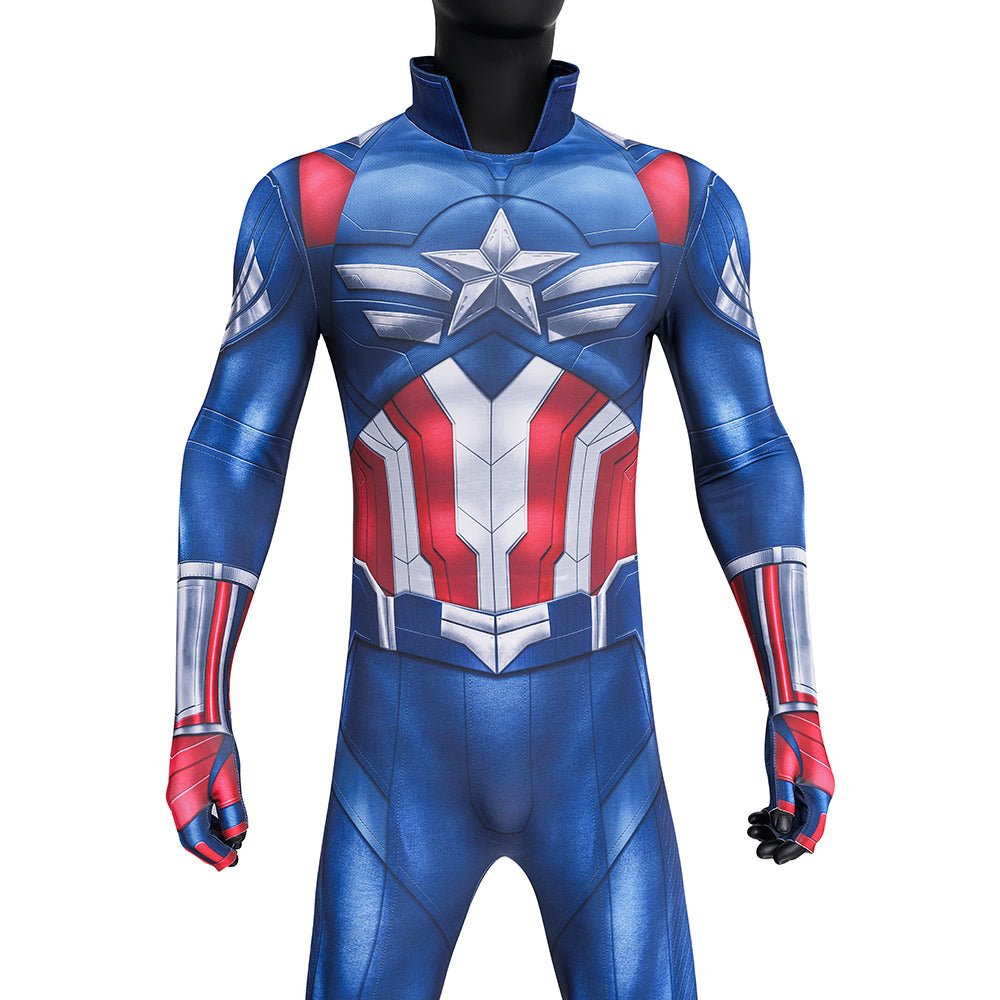 Película de Marvel: Traje de Capitán América 4 Nuevo Traje de Capitán América - Disfraz de Cosplay Premium - Fantasia Cosera