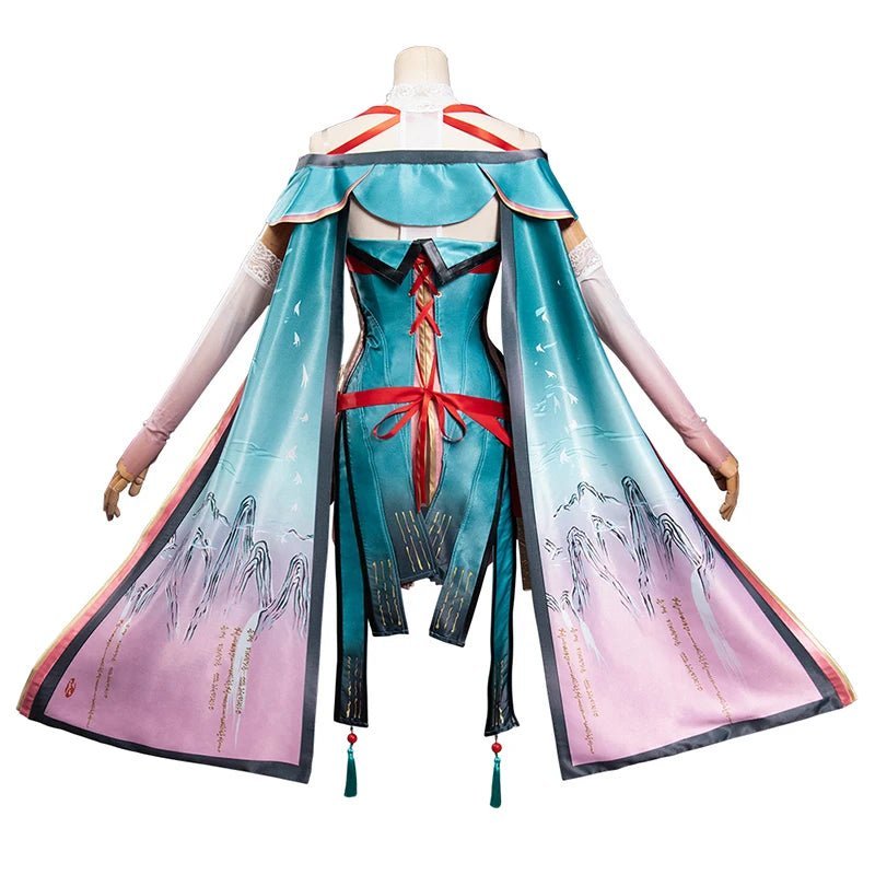 Traje de Cosplay Zhezhi de Juego Wuthering Waves - Vestido de Pintora con Pincel Encantado para Mujer, Disfraz para Fiesta de Halloween - Fantasia Cosera