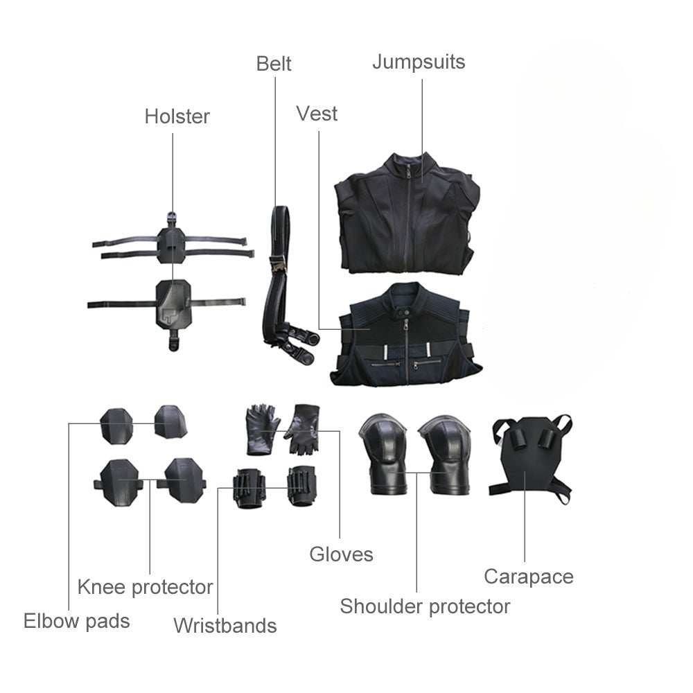 Traje de Cosplay de Black Widow de Avengers: Infinity War - Calidad Premium - Fantasia Cosera