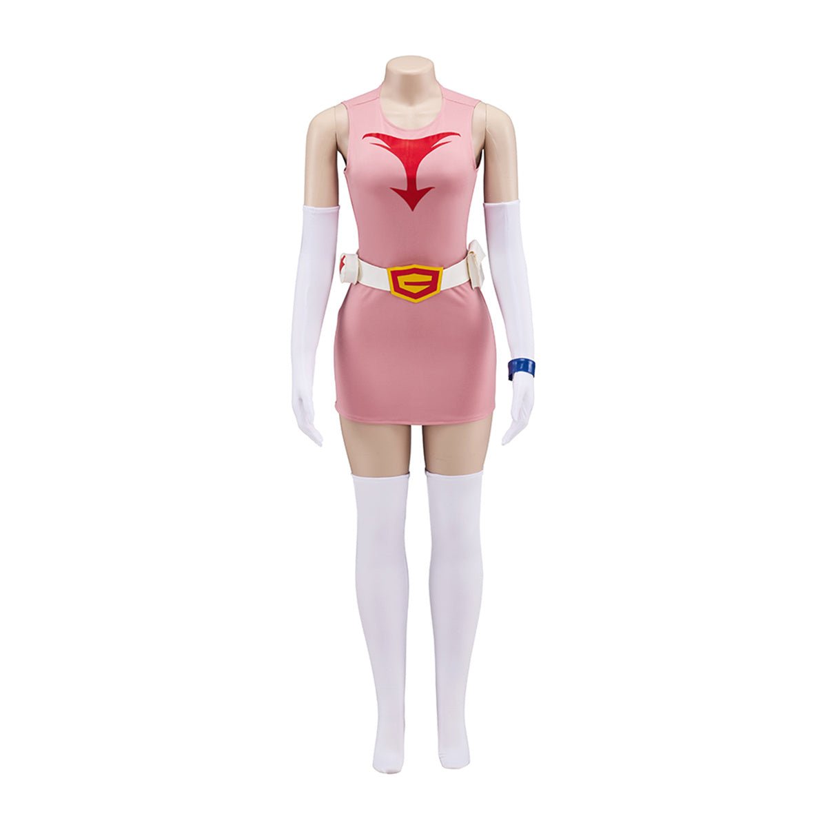 Traje de Cosplay de Jun Rosa del Equipo Ninja Científico Gatchaman – Outfit Oficial del Anime - Fantasia Cosera