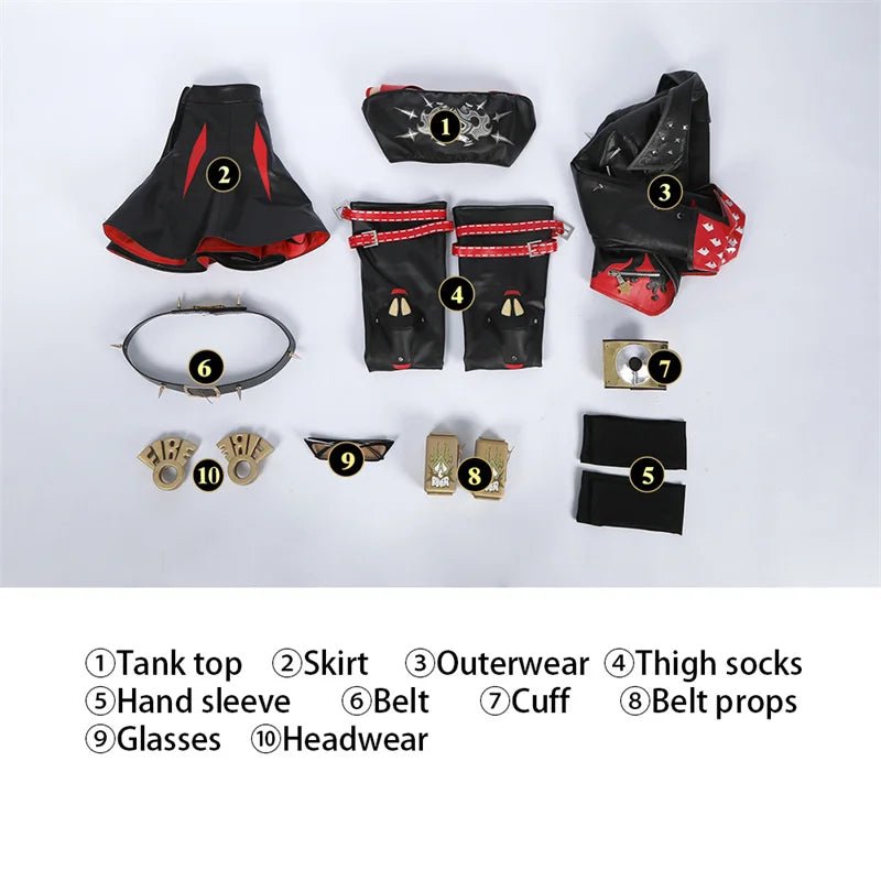 Traje de Cosplay Zenless Zone Zero Burnice Blanco - Uniforme Punk de los Hijos de Calydon para Fiestas de Halloween - Fantasia Cosera