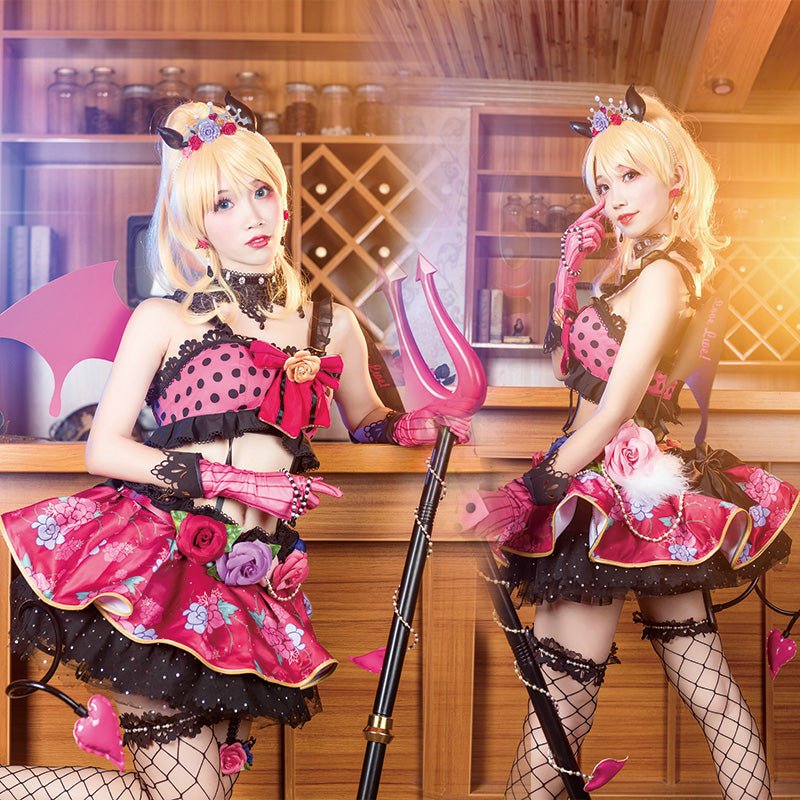 Traje de Cosplay Lovelive Pequeño Demonio para Kotori Honoka Umi Nico Vestido de Mujer - Fantasia Cosera