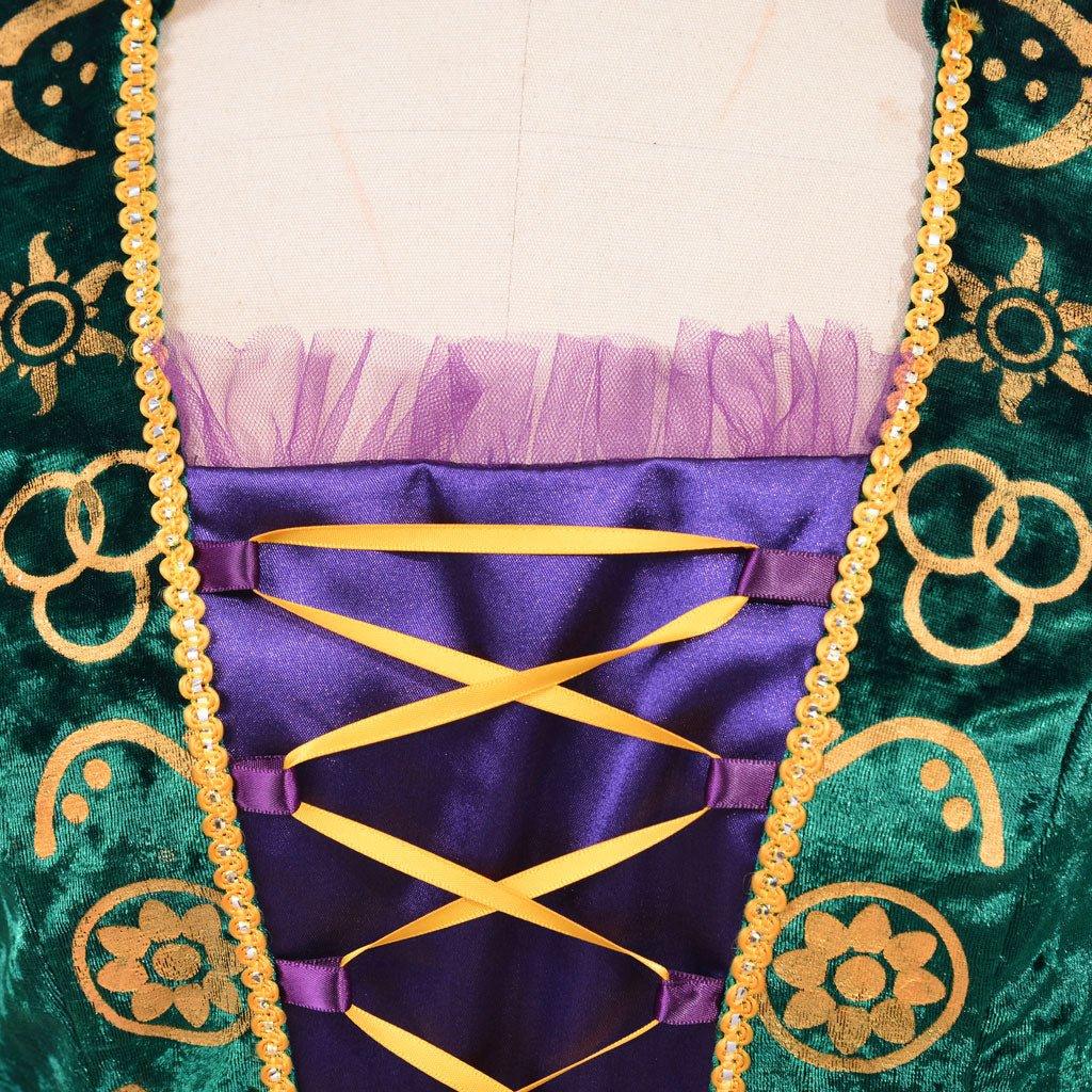 Vestido de Cosplay de Bruja | Traje de Renacimiento Verde Medieval para Mujer - Fantasia Cosera