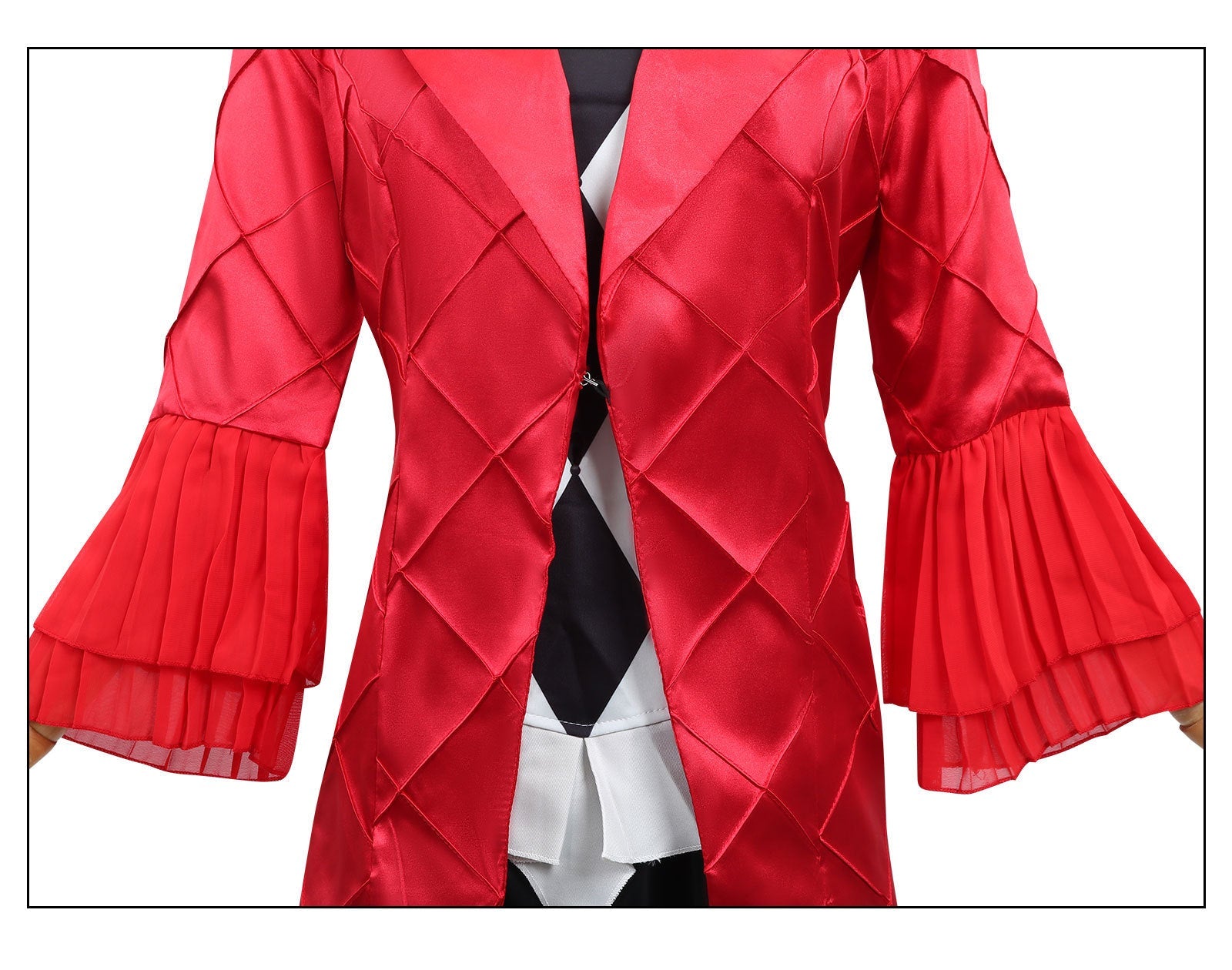 Traje de Cosplay de Harley Quinn Doble Delusión Joker 2 para Halloween - Fantasia Cosera