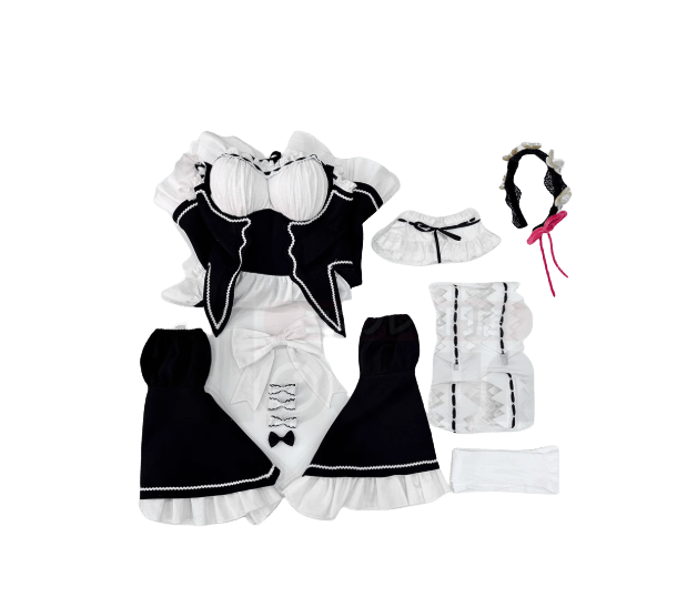 Traje de Cosplay de Rem de Re:Zero - Empezando la Vida en Otro Mundo - Fantasia Cosera