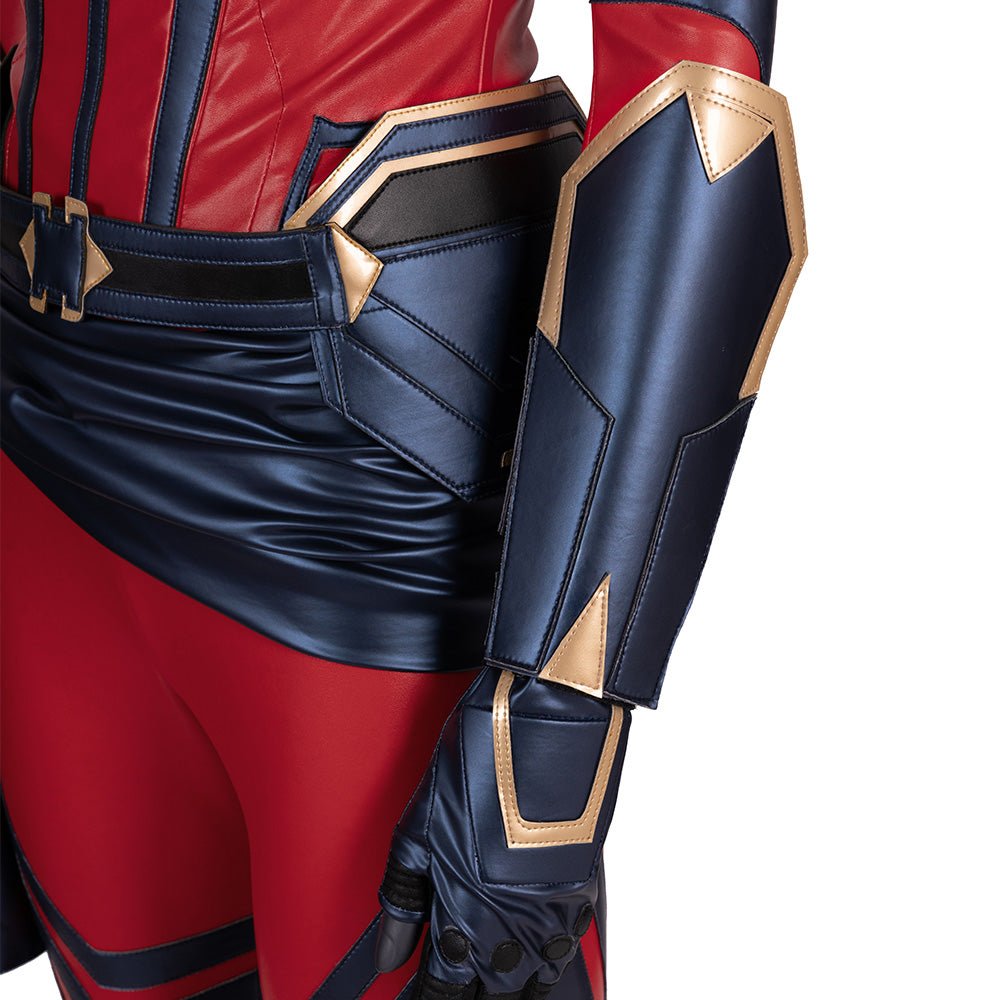 Traje de Cosplay de Captain Marvel de Avengers: Endgame - Réplica de Película de Alta Calidad - Fantasia Cosera