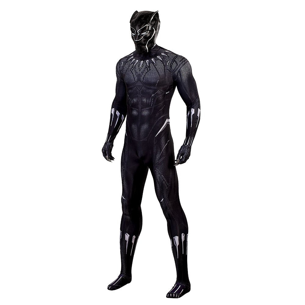 Traje de Cosplay de Pantera Negra con Máscara para Hombres - Disfraz de Superhéroe de Marvel para Halloween - Fantasia Cosera