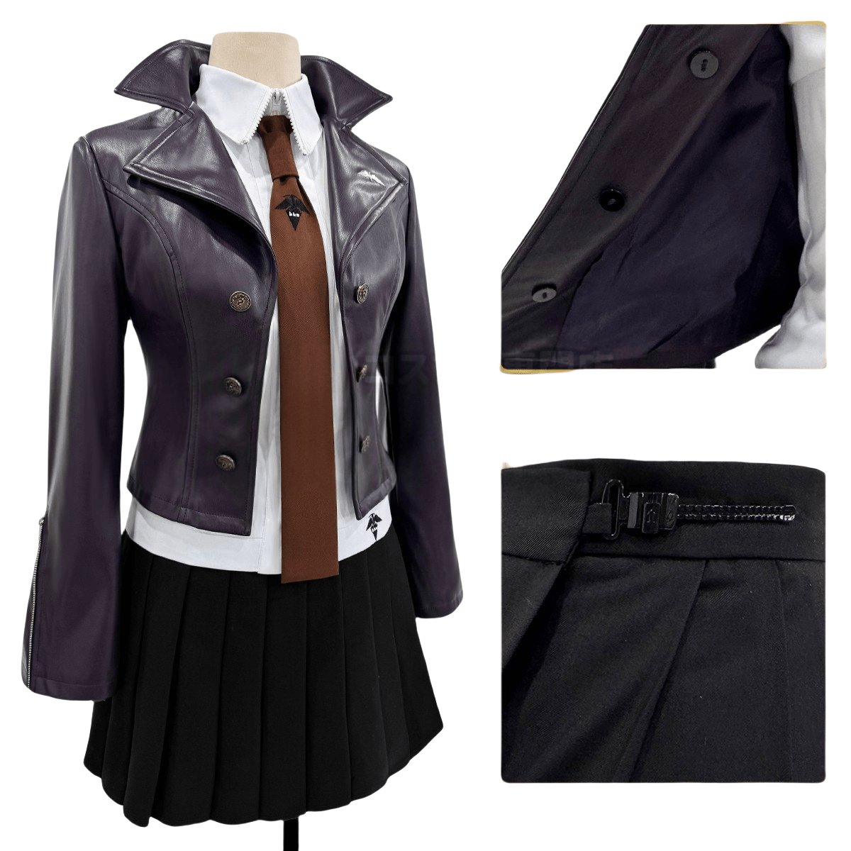 Traje de Cosplay de Kirigiri Kyouko - Personaje de Danganronpa - Fantasia Cosera