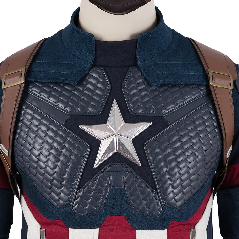 Traje de Cosplay de Captain America de Avengers: Endgame - Réplica de Película de Calidad Premium - Fantasia Cosera