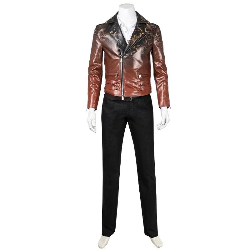 Traje Cosplay Luis Serro para Hombres - Chaqueta Punk Retro, Camisa, Pantalones - Uniforme de Batalla - Disfraz para Fiesta de Halloween - Fantasia Cosera