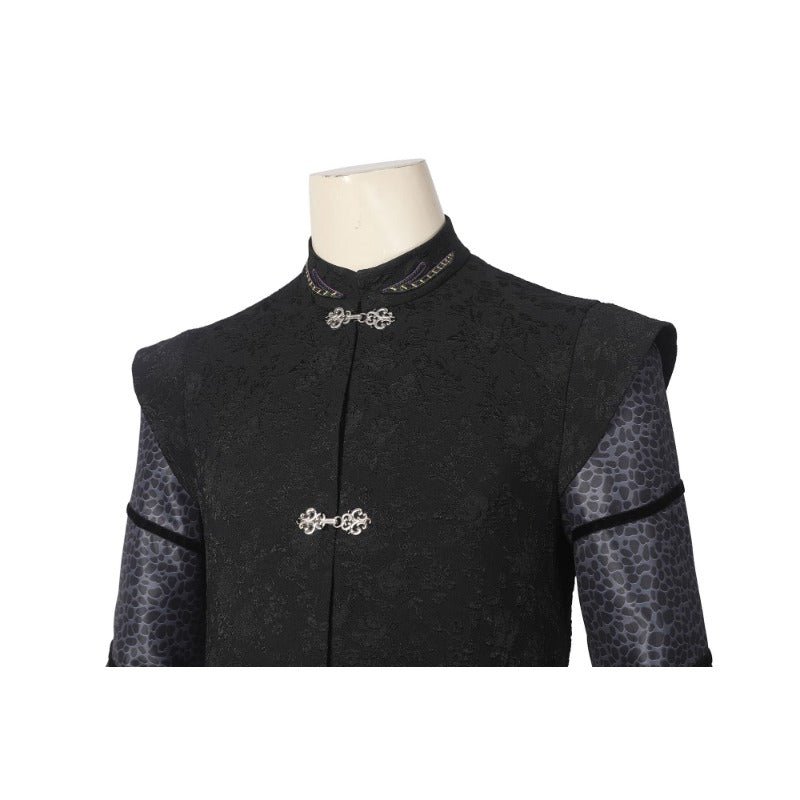 Traje de Cosplay Daemon Targaryen Casa del Dragón Negro para Halloween - Fantasia Cosera
