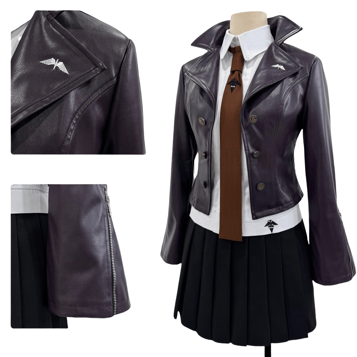 Traje de Cosplay de Kirigiri Kyouko - Personaje de Danganronpa - Fantasia Cosera