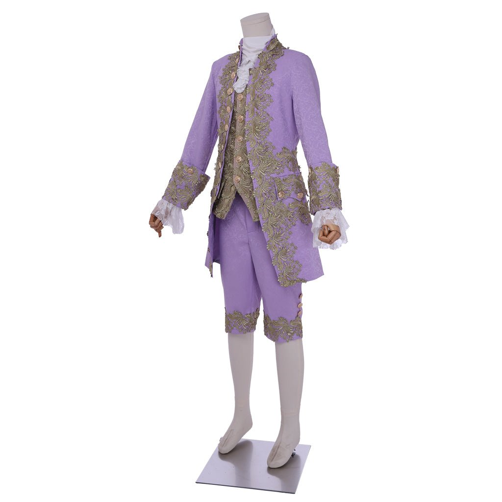 Traje púrpura rococó del siglo XVIII para hombre - Inspirado en Marie Antoinette | Serie Medieval Fantasía Cosera - Fantasia Cosera