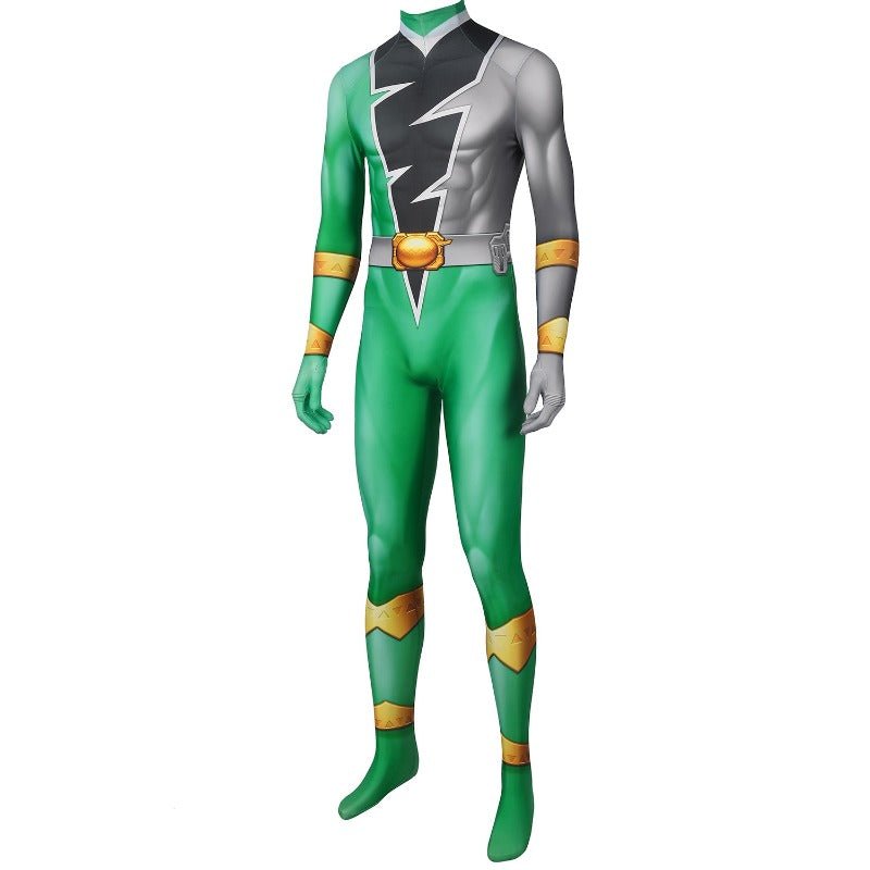 Traje de Cosplay de Power Rangers Verde para Halloween y Fiestas - Fantasia Cosera