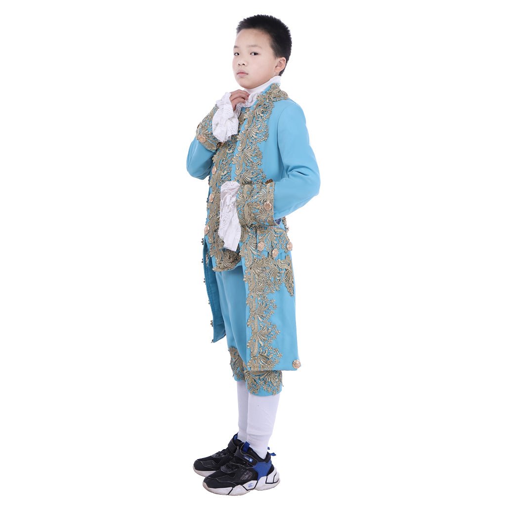 Traje Colonial del Siglo XVIII para Niños - Chaqueta Rococo al Estilo Washington - Fantasia Cosera