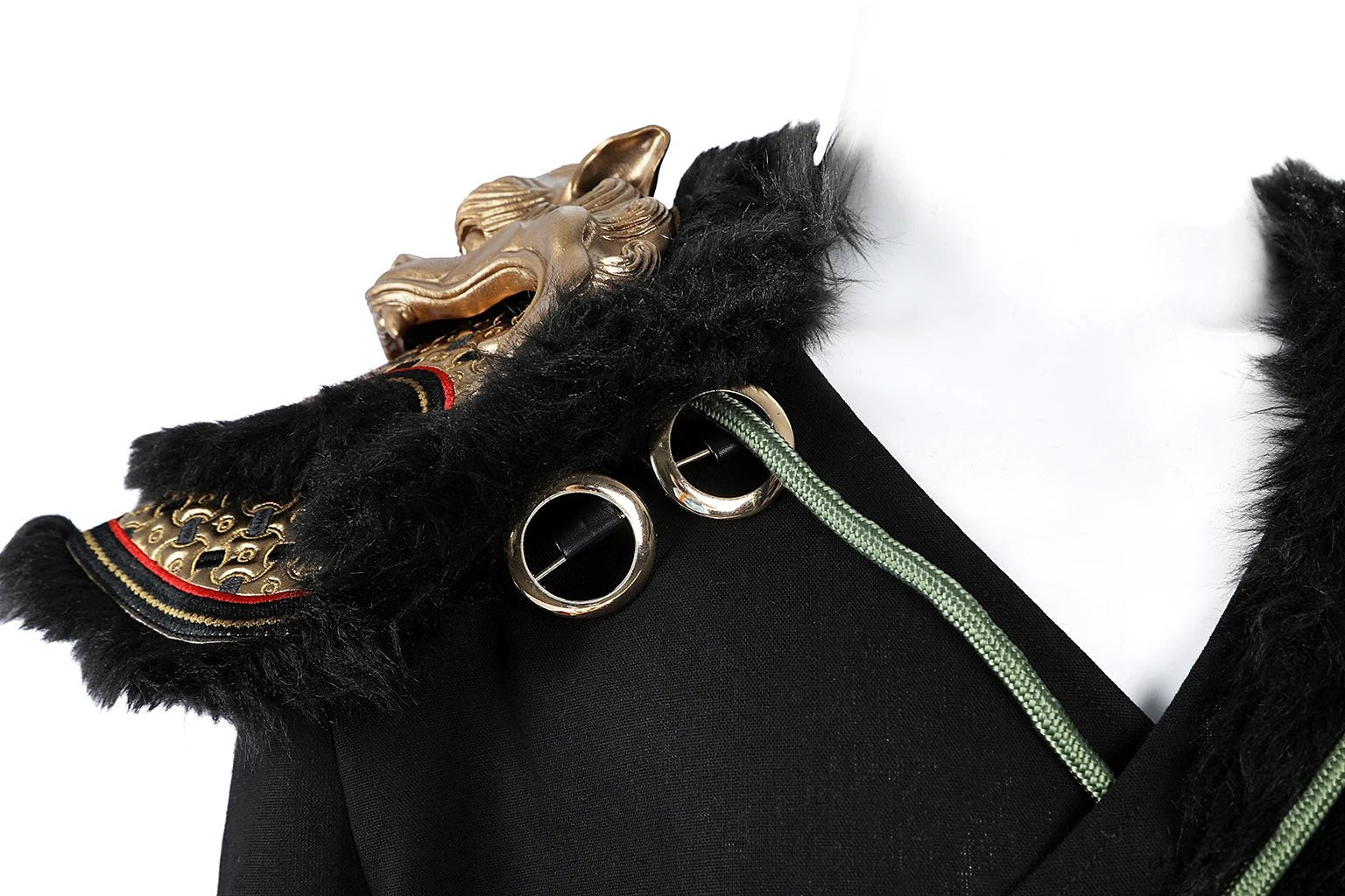 Traje de Cosplay Black Myth Wukong | Toga Negra Premium de Seda Ebony Conjunto Completo - Fantasia Cosera