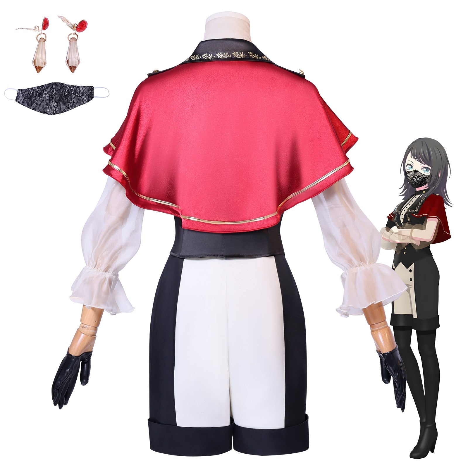 Traje de Cosplay de Hane Hina de BanG Dream! Ave Mujica - Fantasia Cosera