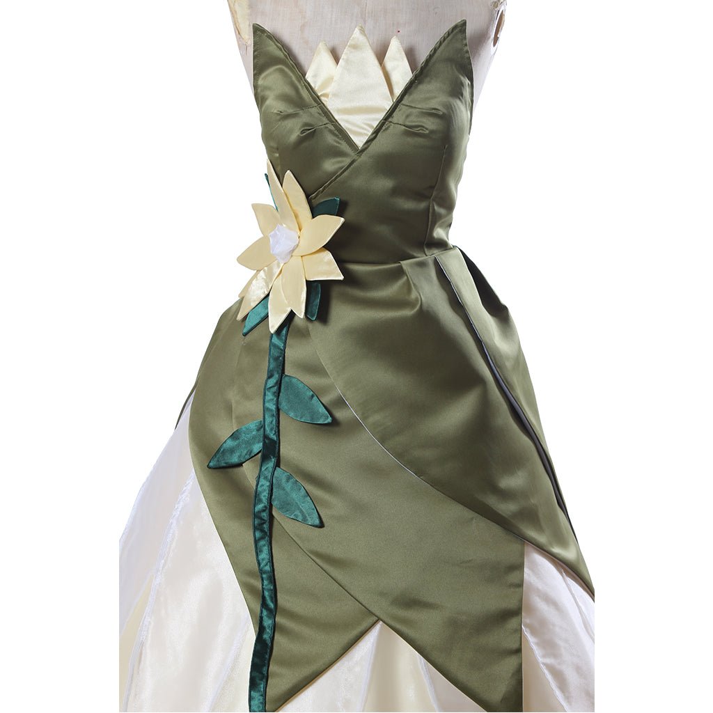 Vestido de Cosplay de Princesa Tiana para Adulto | Traje de Cosplay de la Serie Disney - Fantasia Cosera