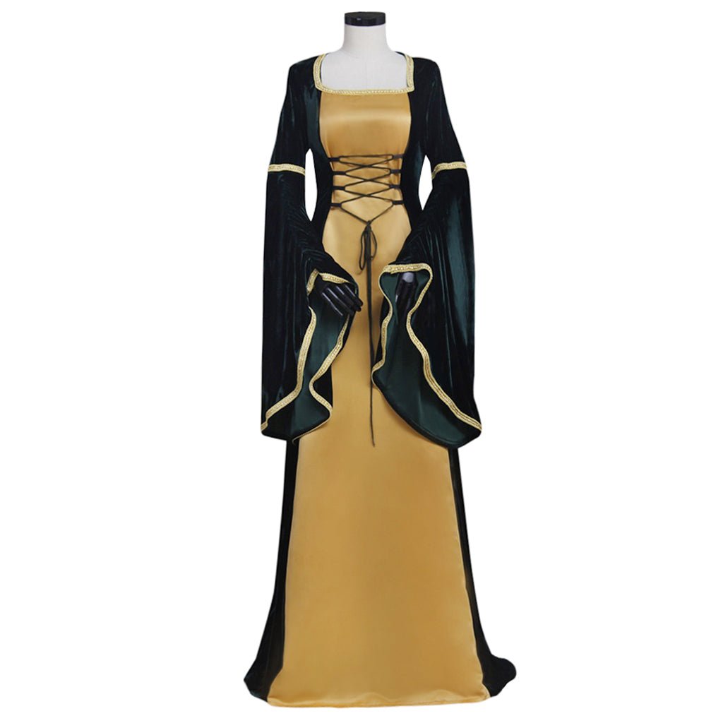 Vestido Medieval Romano Bizantino Gótico Aristocrático para Damas Renacimiento Reina Victoria Princesa Vestido de Baile Vintage - Fantasia Cosera