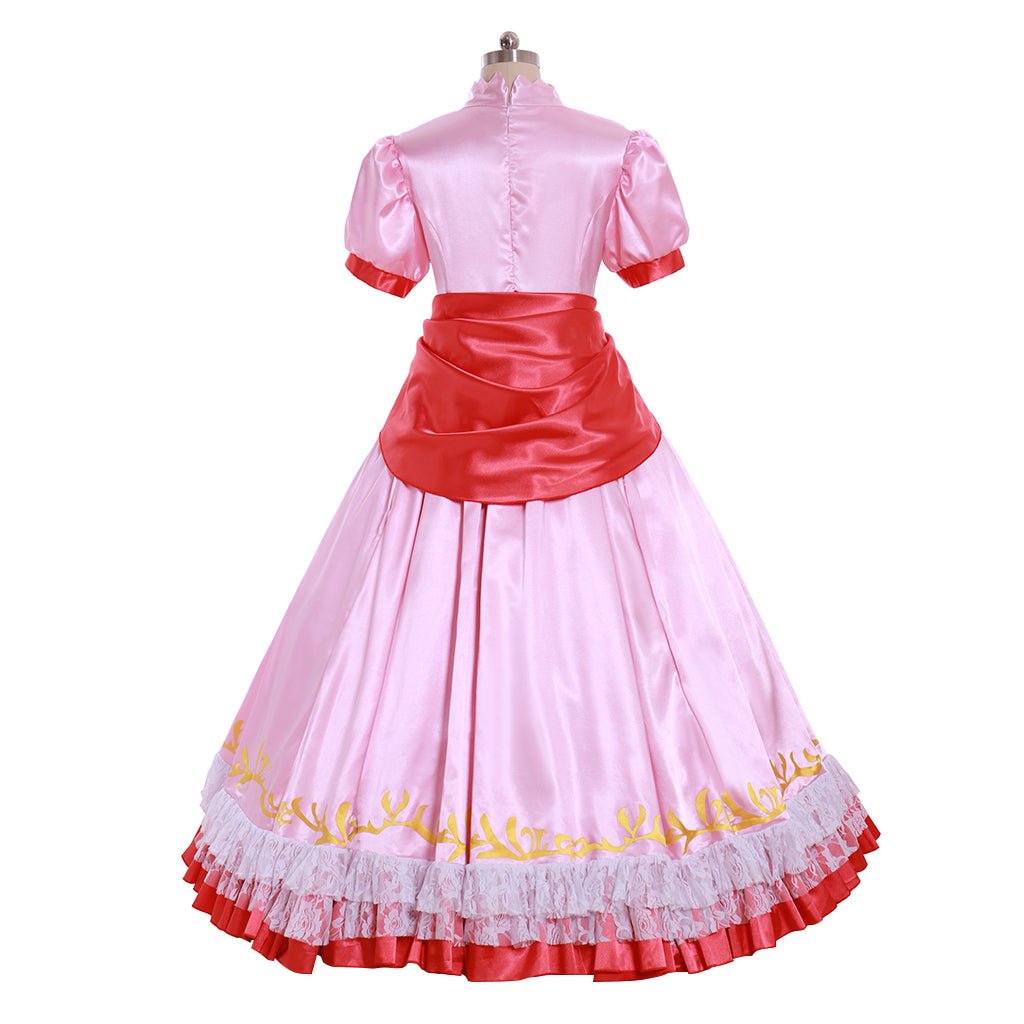 Disfraz de Princesa Peach | Vestido de Gala para Mujer para Halloween y Fiestas de Cosplay - Fantasia Cosera