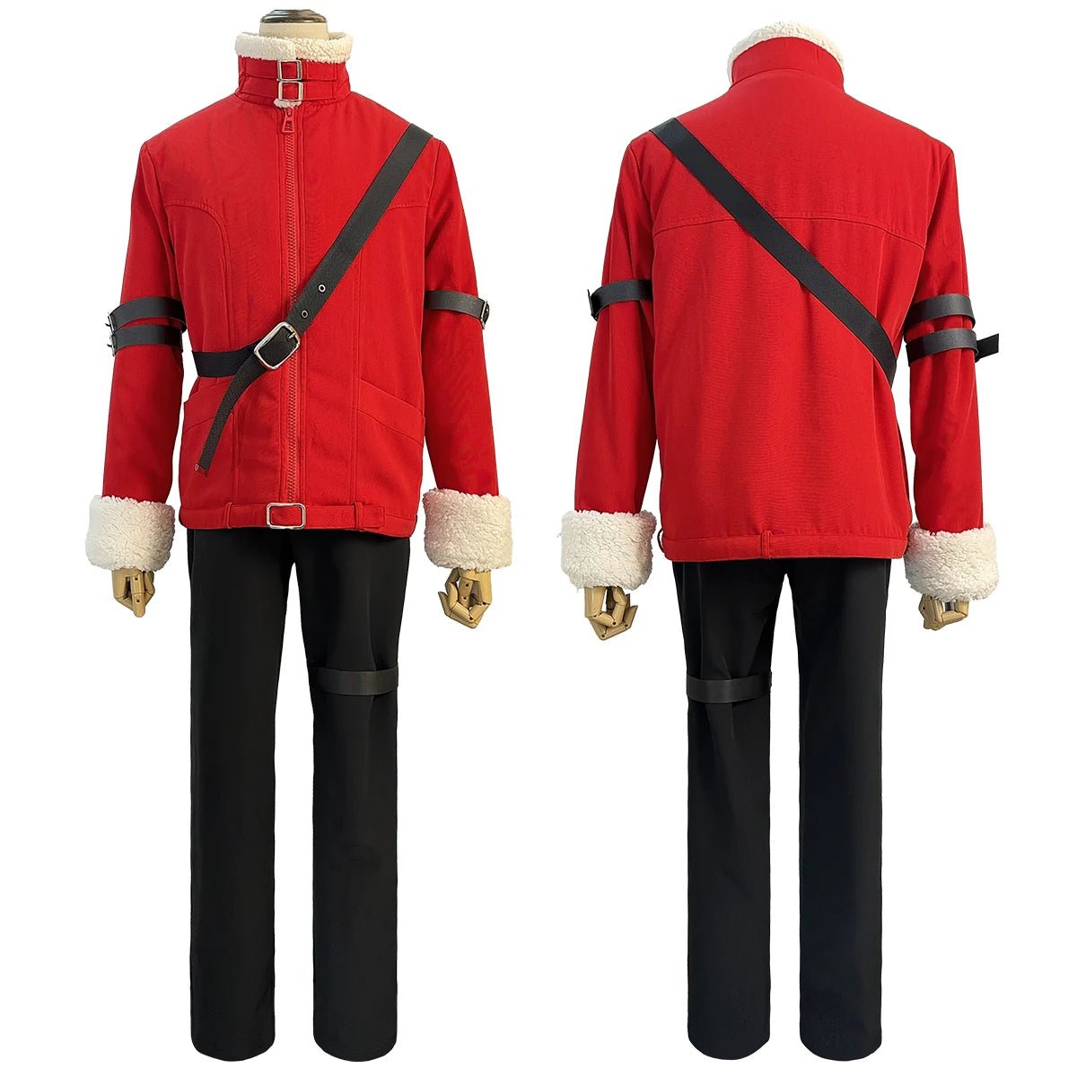 Traje de Cosplay de Stark de Frieren: Beyond Journey's End - Chaqueta Roja y Pantalones Negros - Fantasia Cosera