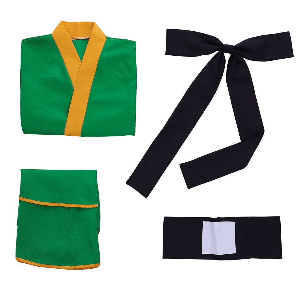 Traje de Cosplay de Gon Freecss de Hunter X Hunter - Kimono Lolita Verde para Mujer - Fantasia Cosera