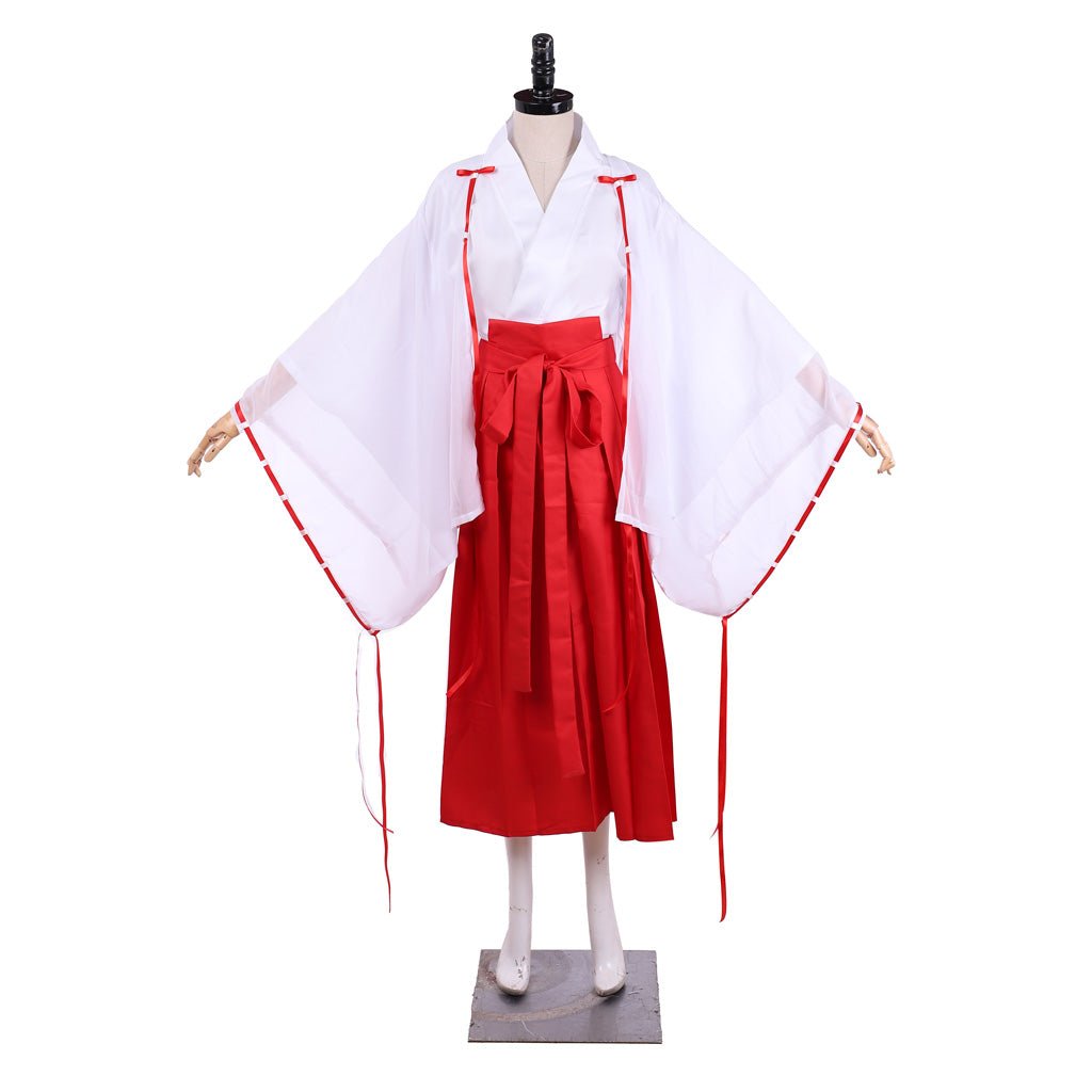Conjunto completo de Kimono de Cosplay de Inuyasha Kikyo - Fantasia Cosera