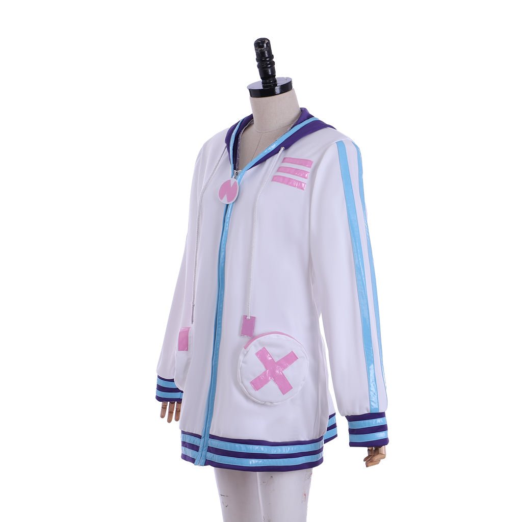 Sudadera Cosplay de Hyperdimension Neptunia | Chaqueta con Cremallera de Purple Heart | Sudadera Unisex para Cosplay - Fantasia Cosera