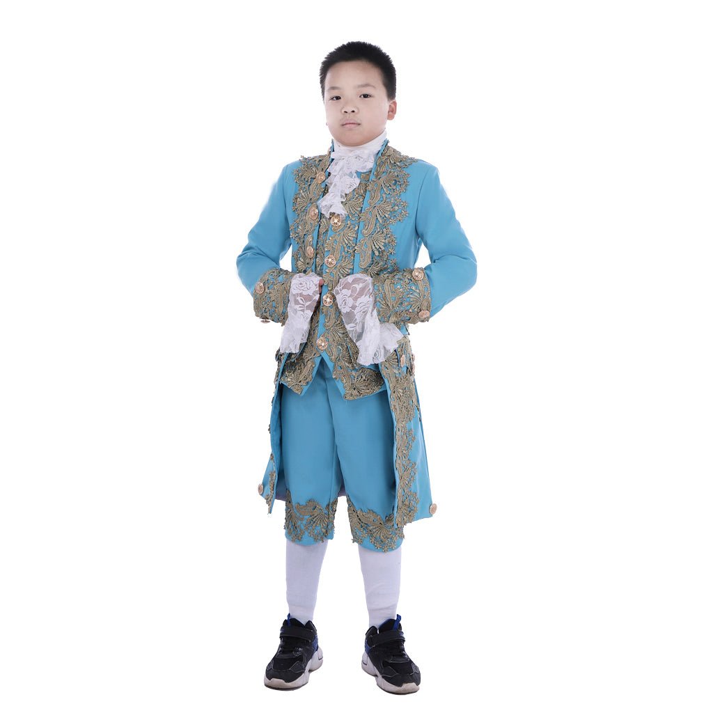 Traje Colonial del Siglo XVIII para Niños - Chaqueta Rococo al Estilo Washington - Fantasia Cosera